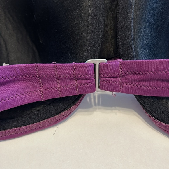 VICTORIA'S SECRET 36C Plum Purple Jewel Tone Bikini Top Swim Stapless Ruched - Picture 4 of 7